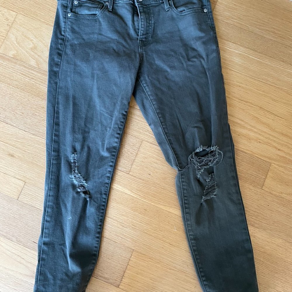 GAP Distressed Girlfriend Jeans  Size 12